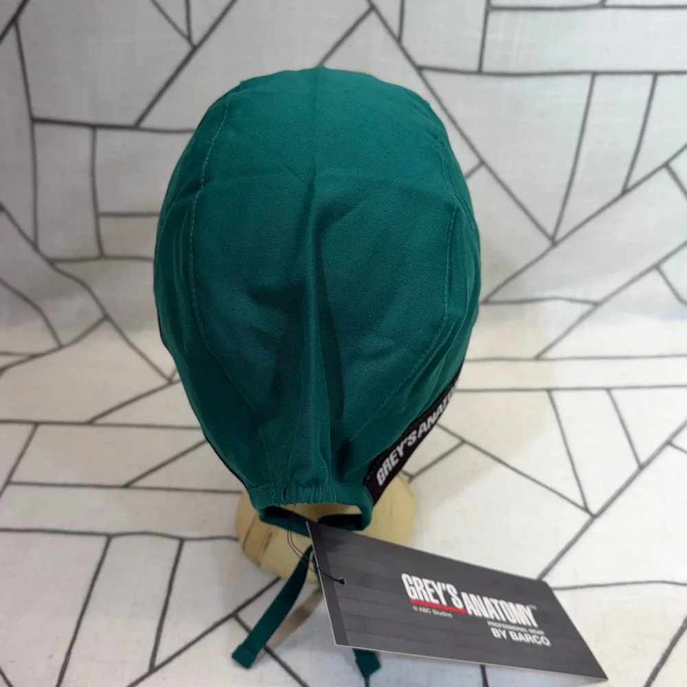 Grey's Anatomy Scrub Cap One Size Hunter Green Fitted Elastic Side GRA831 NWT